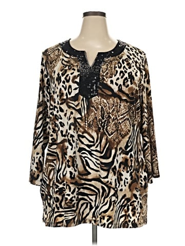 JM Collection 3/4 Sleeve Blouse (view 1)