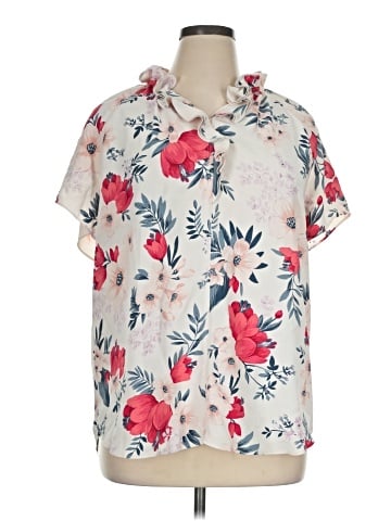 Ann Taylor Short Sleeve Blouse (view 1)