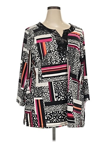 JM Collection 3/4 Sleeve Blouse (view 1)