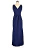 Aqua 100% Polyester Solid Blue Casual Dress Size 4 - photo 1