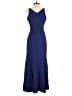 Aqua 100% Polyester Solid Blue Casual Dress Size 4 - photo 2