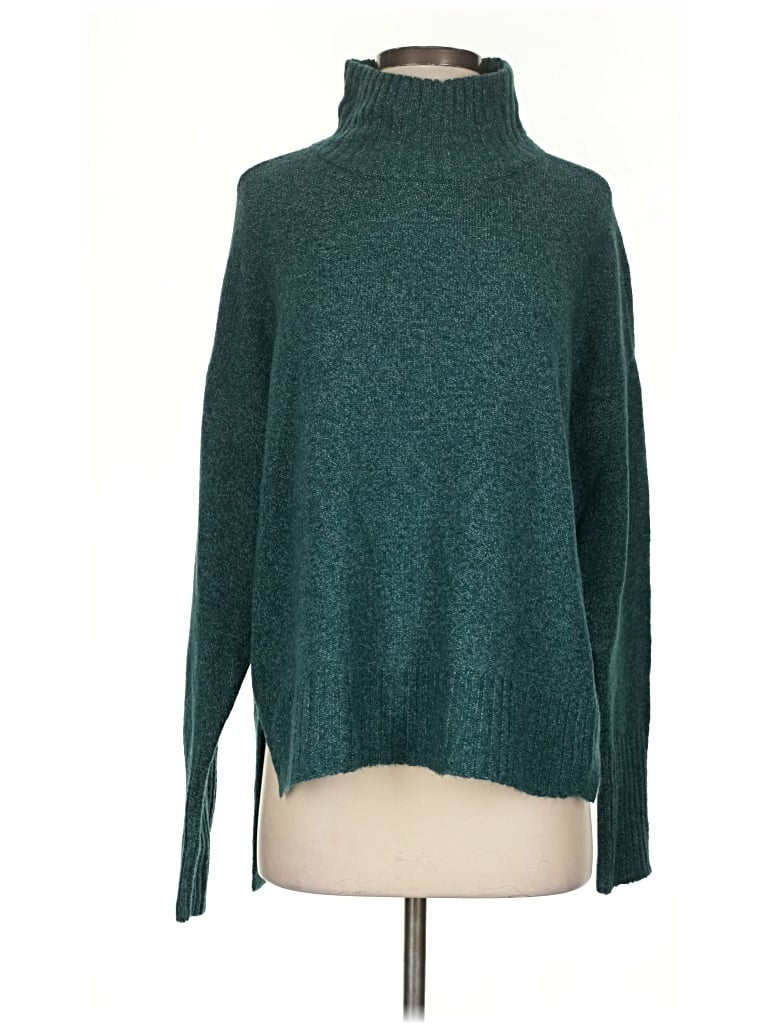 Pre-owned Natural Reflections Turtleneck Sweater In Teal