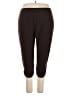 Susan Graver Solid Brown Active Pants Size 1X - photo 1
