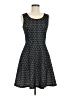 En Focus Studio 100% Polyester Argyle Black Casual Dress Size 6 - photo 1