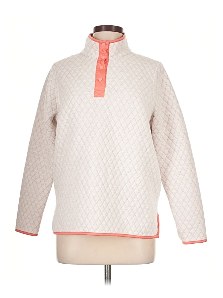 Pre-owned Marine Layer Fleece Jacket In White