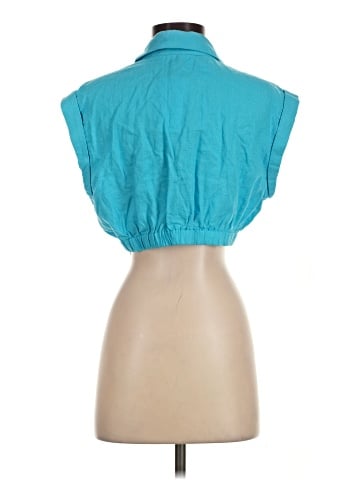 7 For All Mankind Sleeveless Button-Down Shirt (view 2)