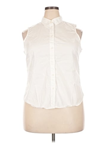 J.Crew Factory Store Sleeveless Button-Down Shirt (view 1)