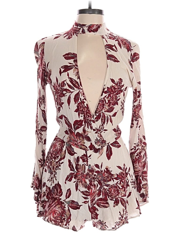 Pre-owned Sage Romper In Burgundy