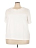 Easy Essentials 100% Cotton Ivory Short Sleeve Top Size 3X - photo 1