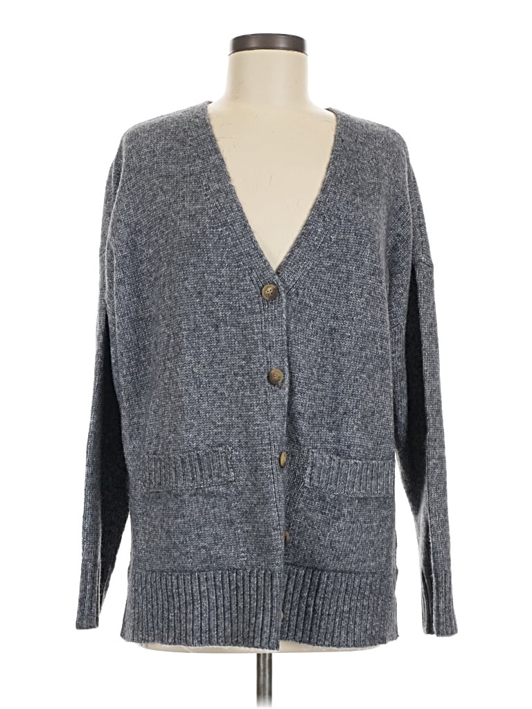 Pre-owned Ella Moss Cardigan Sweater In Gray