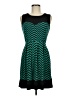 En Focus Studio Chevron-herringbone Teal Casual Dress Size 6 - photo 1
