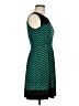 En Focus Studio Chevron-herringbone Teal Casual Dress Size 6 - photo 4