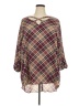 Cato 100% Polyester Argyle Burgundy 3/4 Sleeve Blouse Size 22 - photo 1