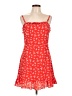 Aqua 100% Polyester Red Casual Dress Size L - photo 1