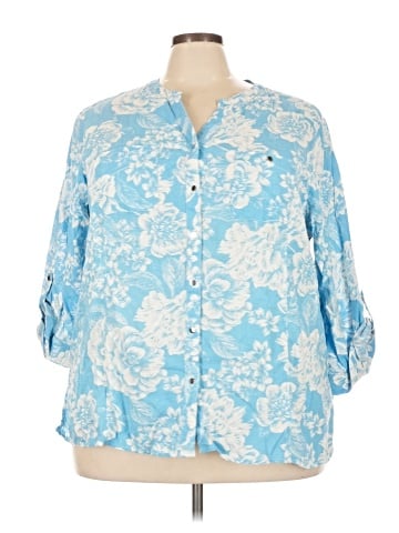 Coral Bay 3/4 Sleeve Button-Down Shirt (view 1)