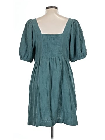 Madewell Lightspun Square-Neck Puff-Sleeve Dress (view 2)