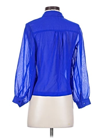 Charlotte Russe 3/4 Sleeve Button-Down Shirt (view 2)