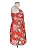 Roxy 100% Polyester Floral Red Casual Dress Size L - photo 4