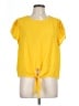 Shein 100% Polyester Yellow Short Sleeve Top Size 12 - photo 1