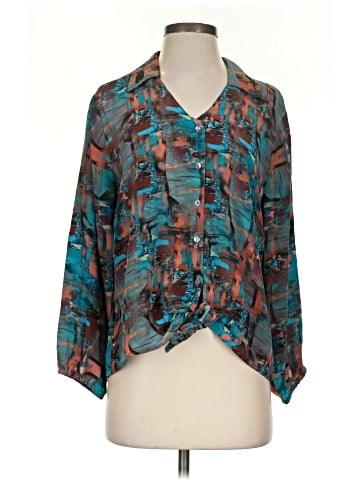 Tolani 3/4 Sleeve Silk Top (view 1)