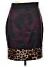 Express Animal Print Burgundy Casual Skirt Size 6 - photo 1