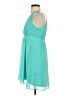 Express 100% Polyester Solid Teal Cocktail Dress Size 4 - photo 5