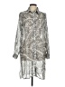 Live 4 Truth 100% Polyester Paisley Gray Silver Casual Dress Size M - photo 1
