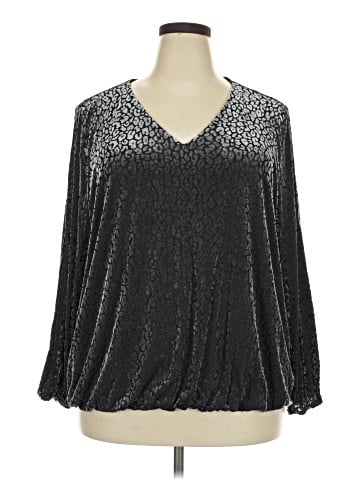 JM Collection Long Sleeve Blouse (view 1)