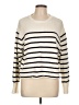 Vigoss Stripes Ivory Pullover Sweater Size L - photo 1