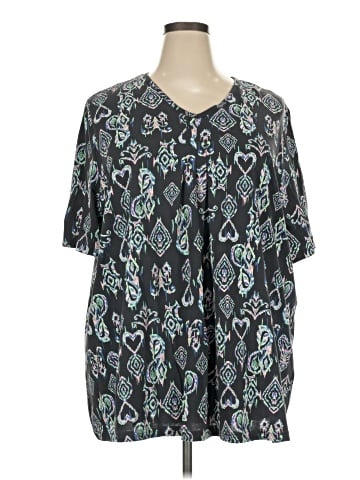 Ulla Popken Short Sleeve Henley (view 1)