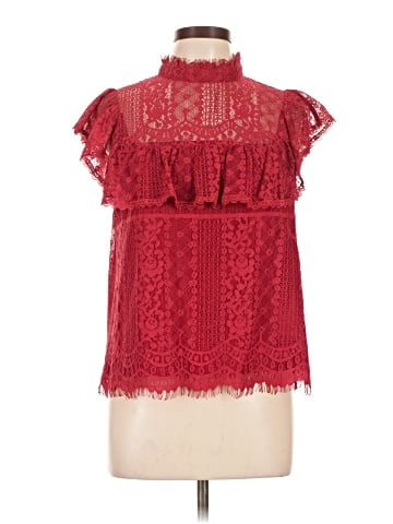 Champagne & Strawberry Sleeveless Blouse (view 1)