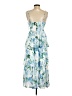 Line & Dot 100% Polyester Tropical Blue Cocktail Dress Size S - photo 2