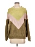 Listicle Chevron-herringbone Green Pullover Sweater Size S - photo 1