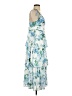 Line & Dot 100% Polyester Tropical Blue Cocktail Dress Size S - photo 4