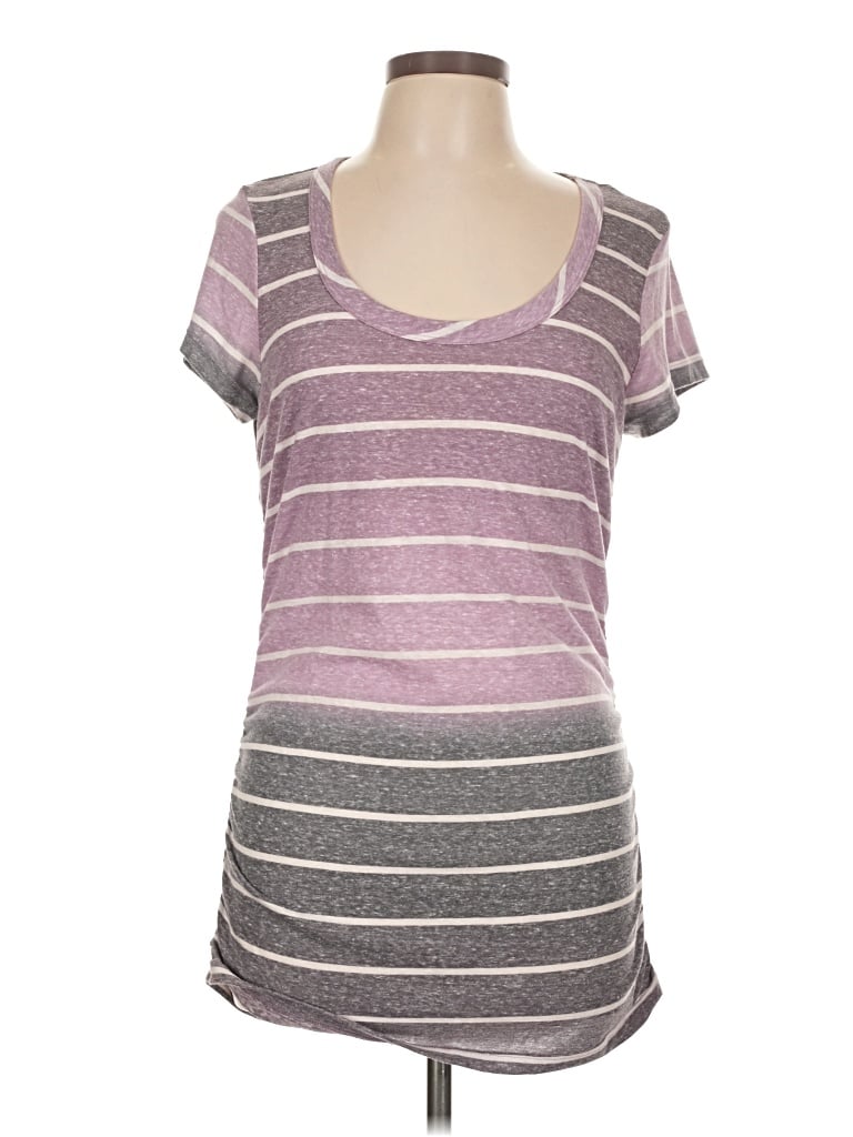 Pre-owned Caslon Short Sleeve T-shirt In Purple