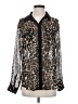 Bellatrix 100% Polyester Animal Print Black Long Sleeve Blouse Size XS - photo 1