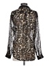 Bellatrix 100% Polyester Animal Print Black Long Sleeve Blouse Size XS - photo 2