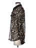 Bellatrix 100% Polyester Animal Print Black Long Sleeve Blouse Size XS - photo 5