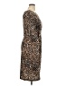 Connected Apparel Animal Print Brown Cocktail Dress Size 14 - photo 4
