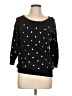 Pleione 100% Cotton Polka Dots Black Pullover Sweater Size L - photo 1