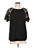 West Kei 100% Polyester Black Short Sleeve Top Size L - photo 1