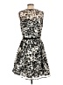 Roz & Ali 100% Polyester Graphic Silver Cocktail Dress Size 12 - photo 2