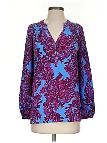 Lilly Pulitzer 3/4 Sleeve Silk Top (view 1)