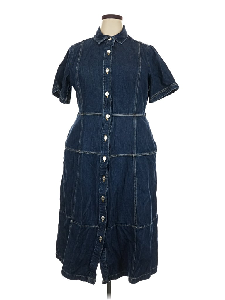 Pre-owned Free Assembly Casual Dress In Blue