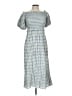 Max Studio Checkered-gingham Blue Casual Dress Size L - photo 1