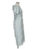 Max Studio Checkered-gingham Blue Casual Dress Size L - photo 4