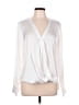 DKNY 100% Polyester White Long Sleeve Blouse Size L - photo 1