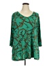 Susan Graver Teal 3/4 Sleeve Blouse Size 2X - photo 1