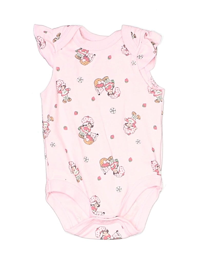Pre-owned Strawberry Shortcake Babies' Short Sleeve Onesie In Pink