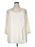 Cato 100% Polyester Ivory 3/4 Sleeve Blouse Size XL - photo 1